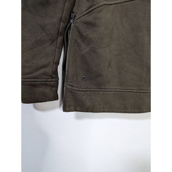 Lululemon Women's Olive Green Crewneck Side Zip Pullover Sweater - Size 8 - Picture 8 of 9